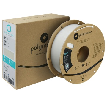 Ambalaj si rola de filament 1.75 mm Polymaker PolyLite ABS Natural 1 kg - Filamente3D.ro