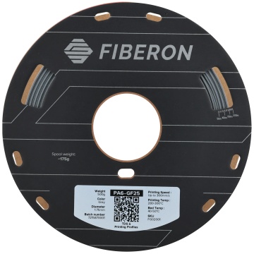 Vedere frontala rola de filament Polymaker Fiberon PA6-GF25 - Filamente3D.ro