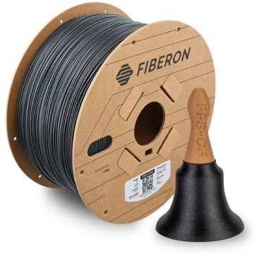 Rola si clopotel printat din filament 1.75 mm Polymaker Fiberon PPS-CF10 (negru) 3kg - Filamente3D.ro