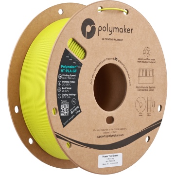 Rola vertical filament Polymaker HT-PLA-GF Power Tool Green 1kg - Filamente3D.ro