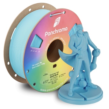 Rola si statueta Polyman printata din filament Polymaker Panchroma PLA Aqua Blue 1kg - Filamente3D.ro