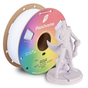 Rola si statueta Polyman printata din filament Polymaker Panchroma PLA Cold White 1kg - Filamente3D.ro