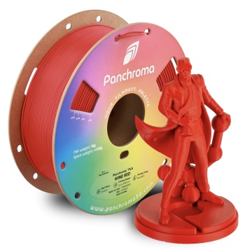 Rola si statueta Polyman printata din filament Polymaker Panchroma PLA Wine Red 1kg - Filamente3D.ro