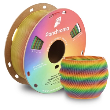 Rola si vaza printata din  filament Polymaker Panchroma PLA Gradient Translucent Rainbow 1kg - Filamente3D.ro