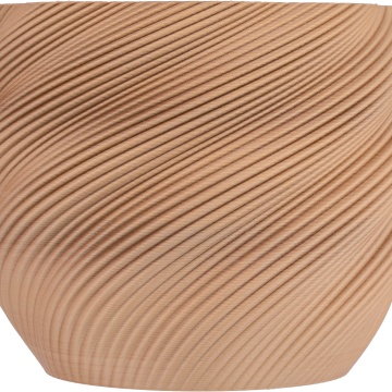 Vedere vaza printata din filament Polymaker Panchroma PLA Dual Matte Gradient Wood - Filamente3D.ro