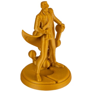 Polyman Panchroma Metallic Gold cu efect metalic auriu si sclipici - ideal pentru finisaje decorative - Filamente3D.ro