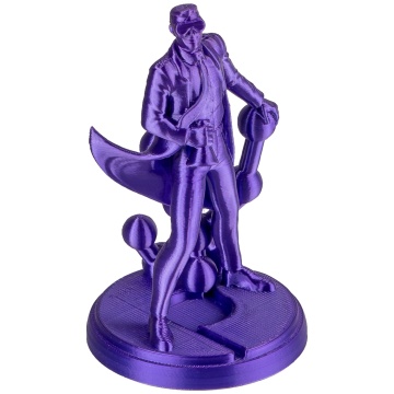 Statueta Polyman printata 3D din filament Polymaker Panchroma PLA Silk Purple - Filamente3D.ro