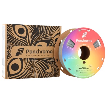 Rola si ambalaj filament Polymaker Panchroma PLA Translucent Grey 1kg - Filamente3D.ro