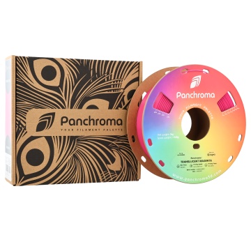 Rola si ambalaj filament Polymaker Panchroma PLA Translucent Magenta 1kg - Filamente3D.ro