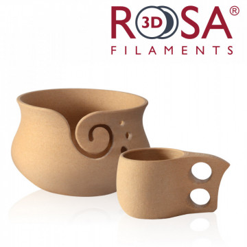 Cani printate din filament Rosa3D Biowood 1kg - Filamente3D.ro