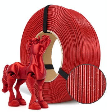 Rezerva de filament, macro si cal printat din filament Rosa3D Refill PLA Galaxy Karmin Red 1kg - Filamente3D.ro