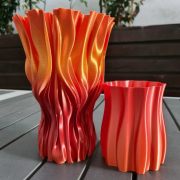 Vaze printate din rezerva de filament Rosa3D Refill PLA Magic Silk Fire 1kg - Filamente3D.ro