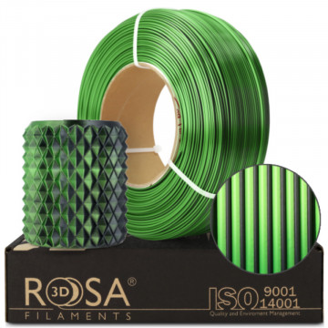 Filament 1.75 mm Rosa 3D ReFill PLA Magic Silk Mistic Green (verde-negru) 1kg