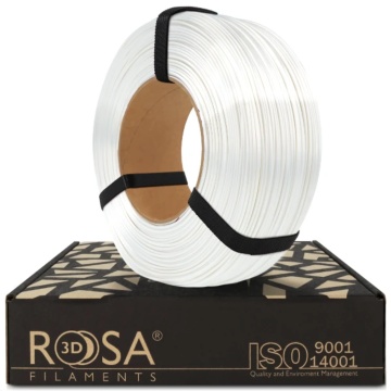 Filament 1.75 mm Rosa 3D ReFill PLA Silk White (alb) 1kg