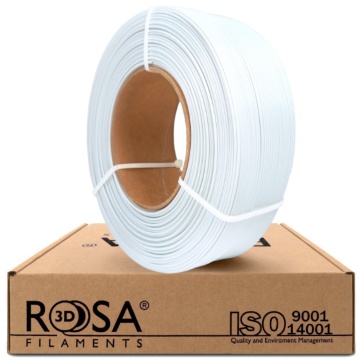Filament 1.75 mm Rosa 3D ReFill PLA Starter Winter White (alb) 1kg