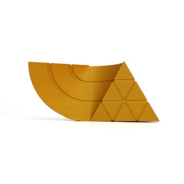 Mostra printata din filament 1.75 mm SmartFil PLA Silk Yellow Gold (auriu) 1kg - Filamente3D.ro