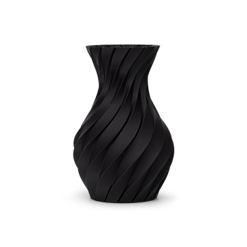 Vaza printata din filament Fiberlogy Matte PLA Black 850g - Filamente3D.ro