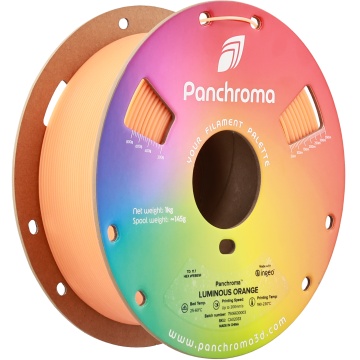 Rola filament 3D - Panchroma Luminous Orange – portocaliu fosforescent, straluceste in intuneric - ideal pentru imprimare precisa - Filamente3D.ro