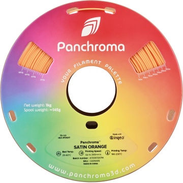 Vedere frontala rola filament Polymaker Panchroma Satin Orange 1kg - Filamente3D.ro