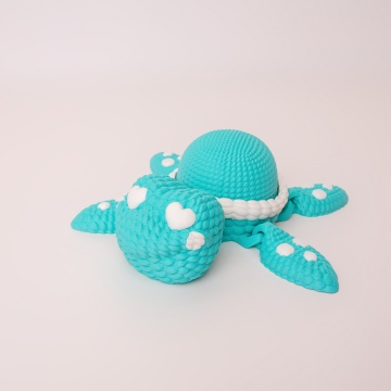 Detaliu broasca testoasa printata din filament Polymaker Panchroma Satin Polymaker Teal 1kg - Filamente3D.ro