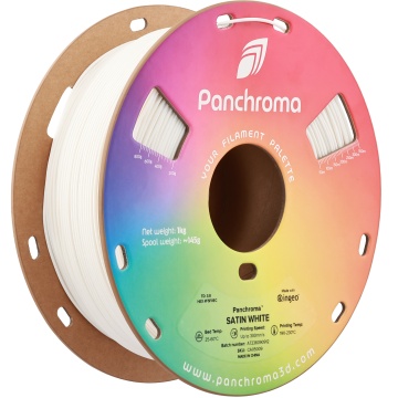 Vedere verticala rola filament Polymaker Panchroma Satin White 1kg - Filamente3D.ro