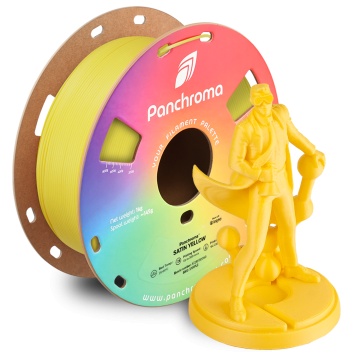 Statueta Polyman printat si rola de filament Polymaker Panchroma Satin Yellow 1kg - Filamente3D.ro