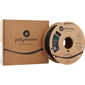 Ambalaj si rola de filament 1.75mm Polymaker PLA Pro - High Speed Tough PLA Black (negru) 1kg