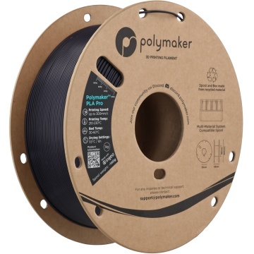 Vedere axonometrica rola de filament 1.75mm Polymaker PLA Pro - High Speed Tough PLA Dark Purple (violet) 1kg