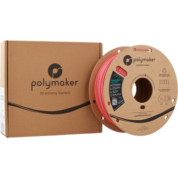 Cutie si rola de filament 1.75mm Polymaker PLA Pro - High Speed Tough PLA Light Red (rosu) 1kg