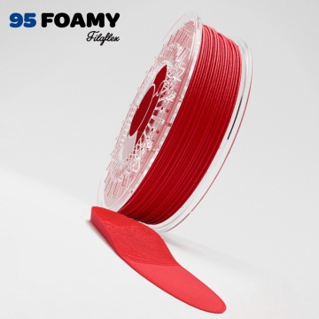 Rola Recreus si talpa pantofi printat din filament 1.75mm Recreus FilaFlex 95A Foamy Red - 95A ... 70A - 750g - Filamente3D.ro