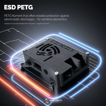 Carcasa printata din filament add:north ESD PETG Black 750g - Filamente3D.ro