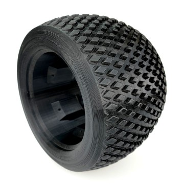 Roata de cauciuc pentru masinuta printata din filament Fiberlogy FiberFlex 40D Black 850g - Filamente3D.ro