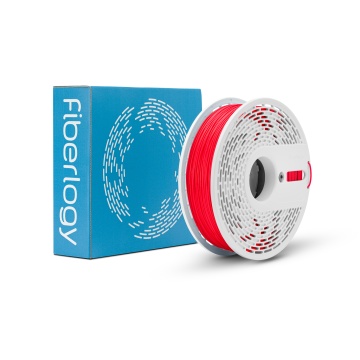 Ambalaj si rola de filament Fiberlogy FiberFlex 40D Red 850g - Filamente3D.ro