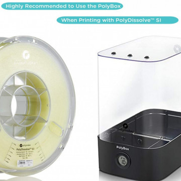 Rola de filament Polymaker PolyDissolve S1 PVA 750g si Polybox - Filamente3D.ro