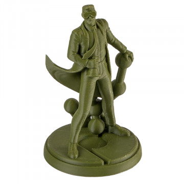 Statueta Polyman printata din filament Polymaker PolyLite ASA Army Green 1kg - Filamente3D.ro