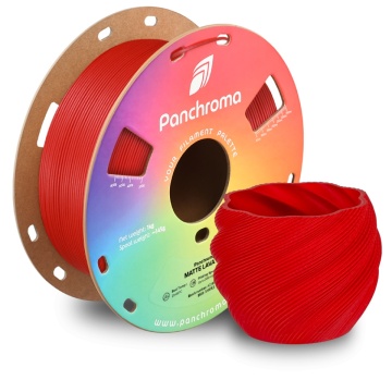 Vaza printata 3D din filament Polymaker Panchroma PLA Matte Lava Red (rosu)1kg - Filamente3D.ro