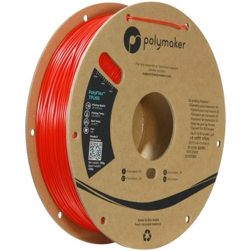 Rola verticala - filament Polymaker PolyFlex TPU-95A Red 750g - Filamente3D.ro