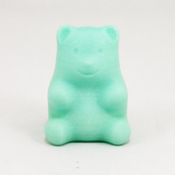 Ursulet printat 3D din filament Recreus FilaFlex Original 82A Aqua (turcoaz) 500g - Filamente3D.ro