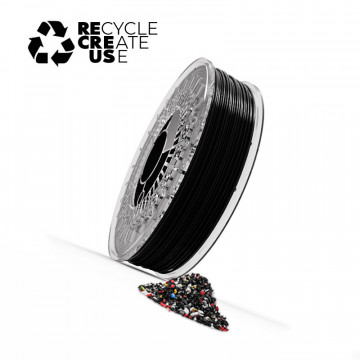 Filament Recreus Reciflex Black (negru) 750g si peleti - Filamente3D.ro