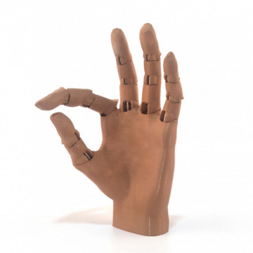 Mana printata 3D din filament SmartFil Flex - TPU 93A - Tan Skin (maro inchis) 750g - Filamente3D.ro