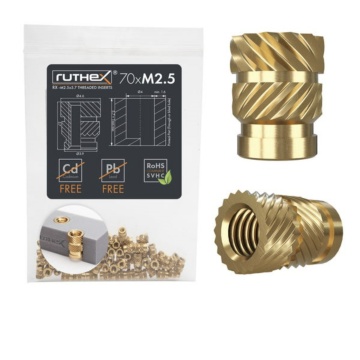 Set Ruthex de 70 buc de inserturi filetate M2.5x5.7