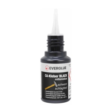Sticla de superglue Everglue Black (Vascozitate medie) - 20g - fara capac - Filamente3D.ro