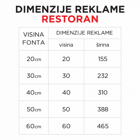 Svetleća reklama RESTORAN - Img 2