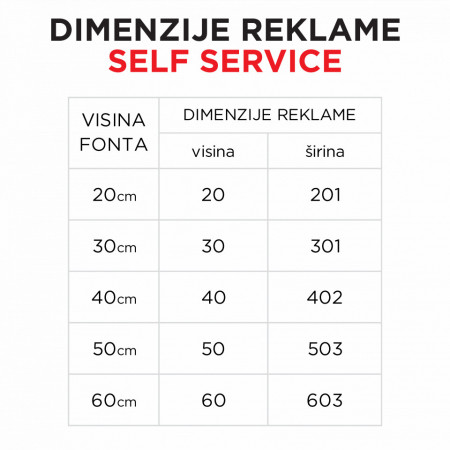 Svetleća reklama SELF SERVICE - Img 2