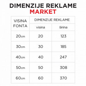 Svetleća reklama MARKET - Img 2
