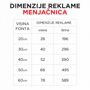 Svetleća reklama MENJAČNICA - Img 2