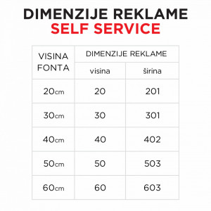 Svetleća reklama SELF SERVICE - Img 2