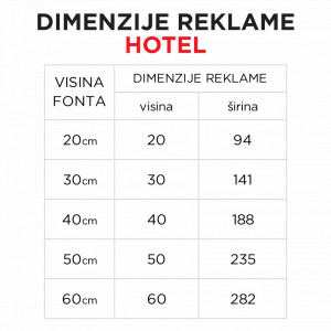 Svetleća reklama HOTEL - Img 2