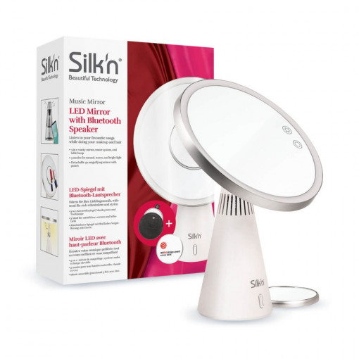 Oglinda cosmetica 3 in 1 (oglinda, boxa, lampa) Silk'n Music Mirror