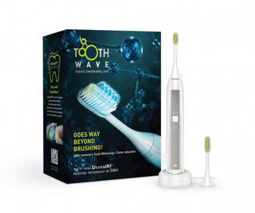 Periuta de dinti electrica cu tehnologie DentalRF™ Silk’n ToothWave, eliminare tartru